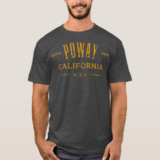 Camiseta Poway California USA Diseño Estilo de época Poway 