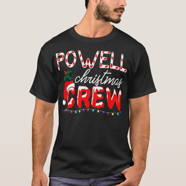 Camiseta Powell Last Name Navidades Crew Gift Acción de Gra (Anverso)