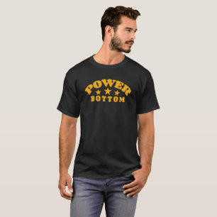 Camiseta Power Bottom con estrellas al estilo retro