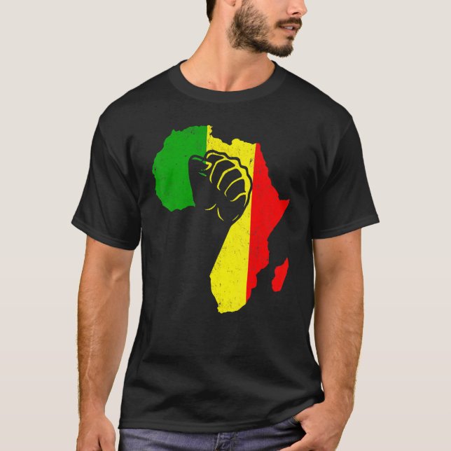 Camiseta Power Hand African American Pride Black History Mo (Anverso)