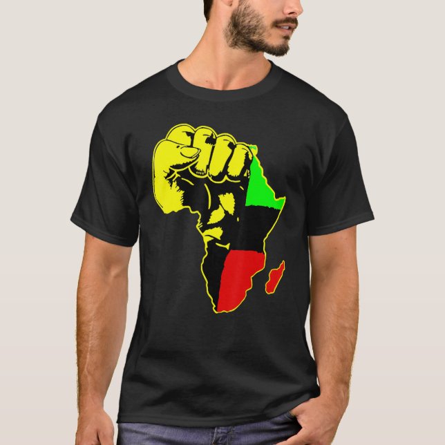 Camiseta Power Hand African American Pride Black History Mo (Anverso)