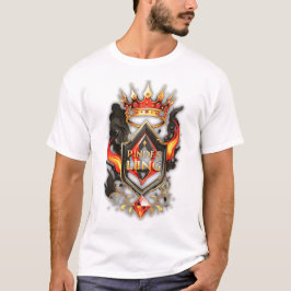 Camiseta Power King Luxury T-Shirt – Premium Rojo Negro Dor