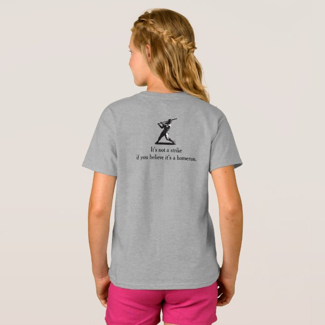 Camiseta Power Swing – Diseño de béisbol estilo cómic (Reverso completo)
