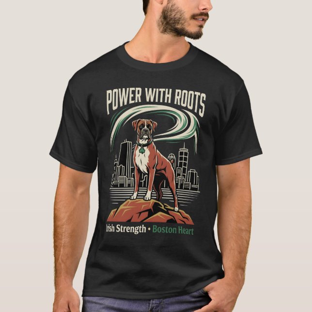 Camiseta Power With Roots Boxer Boston (Anverso)