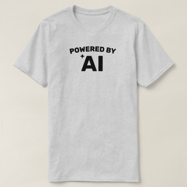 Camiseta Powered by AI™ T-Shirt (Customize It!) (Diseño del anverso)