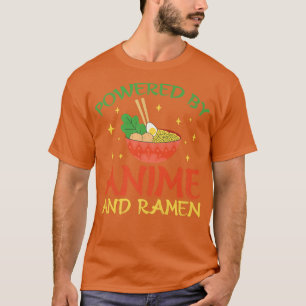 Camiseta Powered by Anime and Ramen