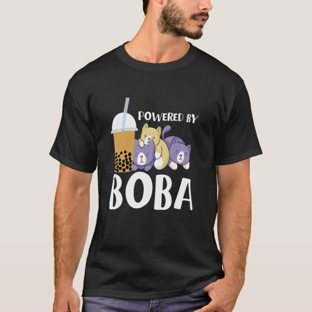 Camiseta Powered By Boba Bubble Tea (Anverso)