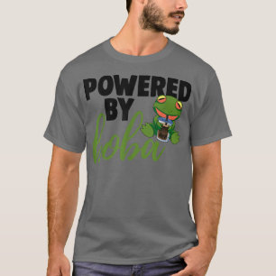 Camiseta Powered By Boba Drink Frog Funny Women Love Boba B