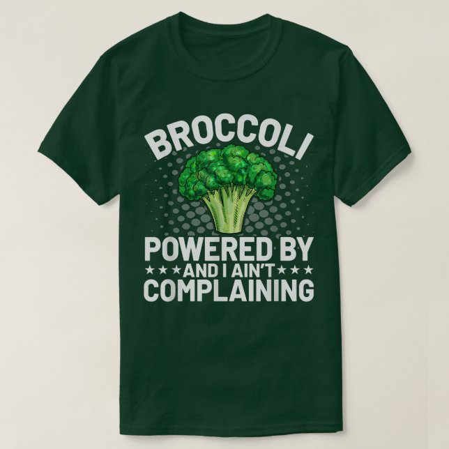 Camiseta Powered by Broccoli Funny Broccoli Lover Vegan Ve (Diseño del anverso)