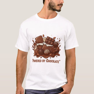 Camiseta Powered by Chocolate – National Chocolates Day Art