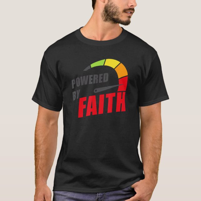 Camiseta Powered by Faith u2013 Christian Inspiring Motivat (Anverso)