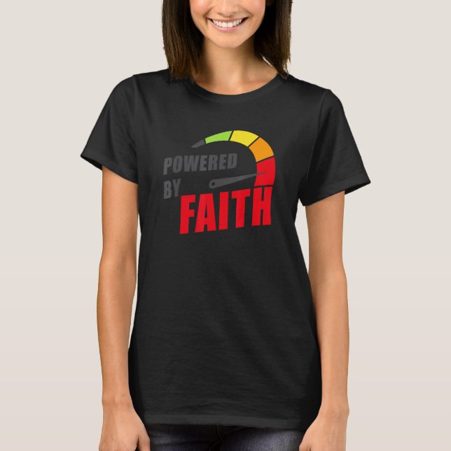 Camiseta Powered by Faith u2013 Christian Inspiring Motivat (Anverso)