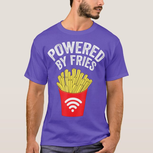 Camiseta Powered by French Fries   French fries (Anverso)