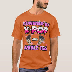Camiseta Powered By K-Pop and Bubble Tea K-Drama Kpop 1550