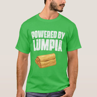Camiseta Powered By Lumpia Filipino Spring Roll Pinoy Food 