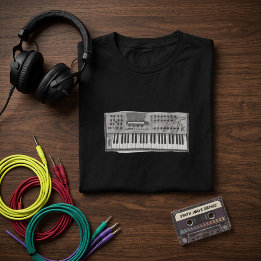 Camiseta Powered by Oscillators – Retro Digital Wave Synth