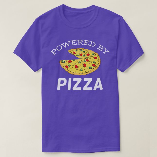 Camiseta Powered By Pizza  (Diseño del anverso)