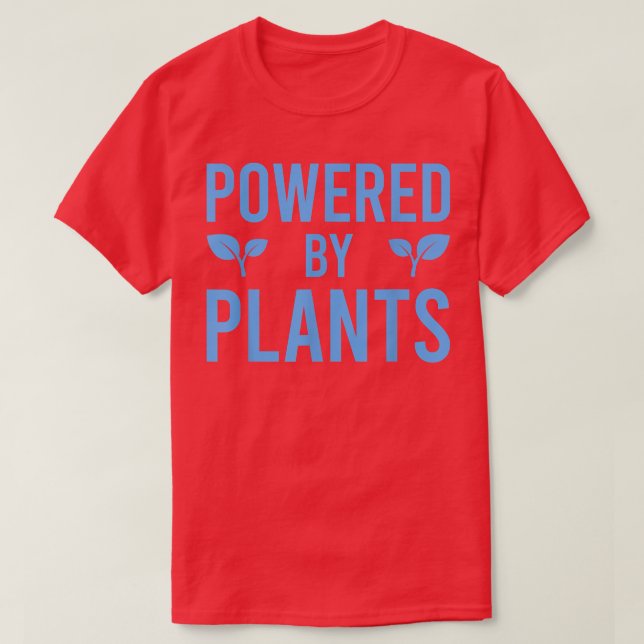 Camiseta Powered By Plants Vegetarian Vegan Workout Plant P (Diseño del anverso)