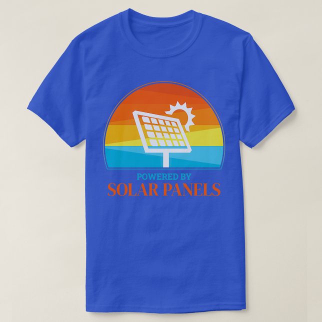 Camiseta Powered By Solar Panels Photovoltaic Sun (Diseño del anverso)