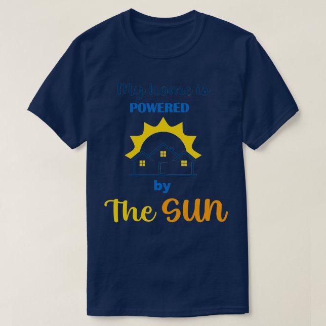 Camiseta Powered by the Sun 1 (Diseño del anverso)