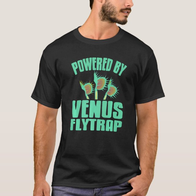 Camiseta Powered By Venus Flytrap Cool Carnivorous Plant Pr (Anverso)