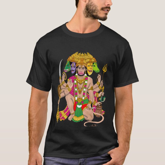 Camiseta Powerful Panchmukhi Hanuman T-Shirt (Anverso)