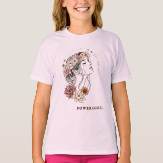 Camiseta Powergirl – Mujer Floral, Fuerza y Autoestima