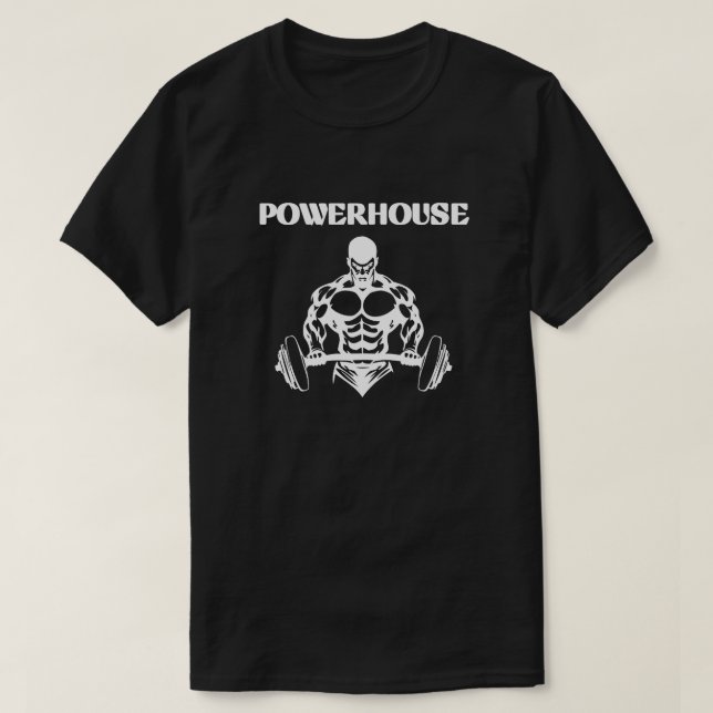 CAMISETA POWERHOUSE, BLACK MEN'S BASIC  (Diseño del anverso)