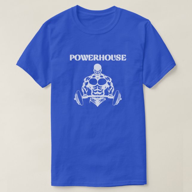 CAMISETA POWERHOUSE, DEEP ROYAL MEN'S BASIC  (Diseño del anverso)