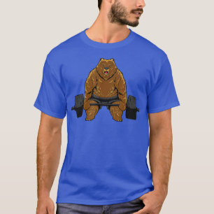 Camiseta Powerlifter Weightlifer Barbell Deadlift Bear Po