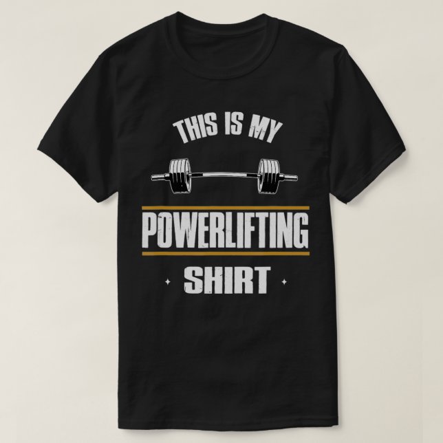 Camiseta Powerlifting, Squat, Bench, Deadlift, Weightliftin (Diseño del anverso)