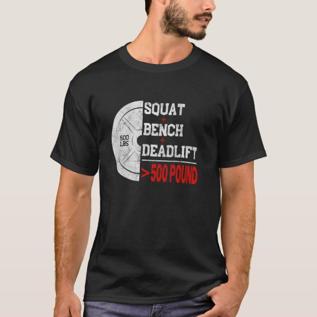 Camiseta Powerlifting Strength Train Squat Deadlift Bench 5 (Anverso)