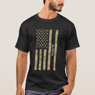Camiseta Poz hombres gays VIH positivo desierto camuflaje d