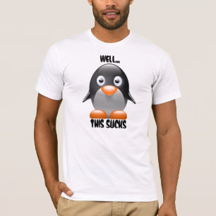 Camiseta Pozo divertido del pingüino… Esto chupa