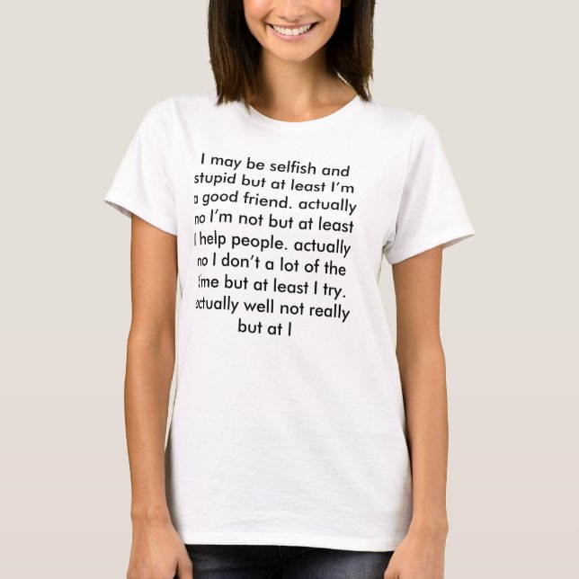 Camiseta pozo por lo menos (Anverso)