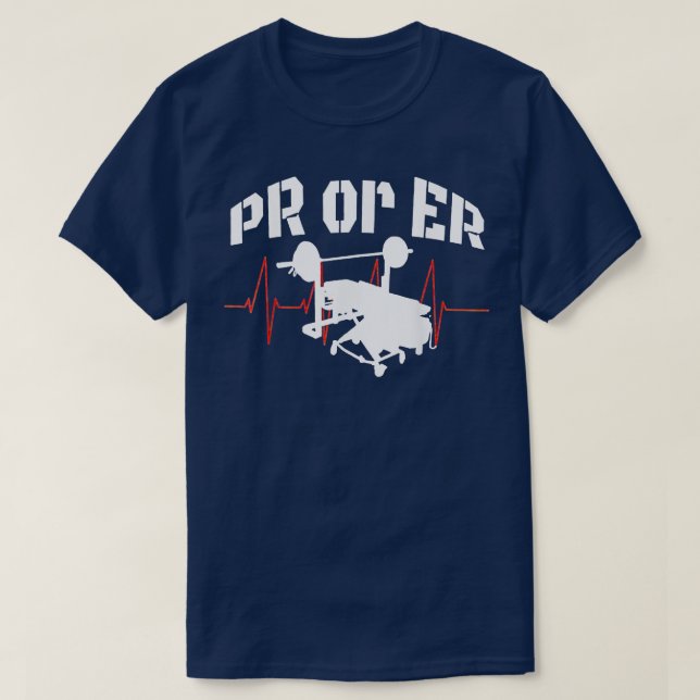 Camiseta PR O Er Halterofilia Construcción de cuerpos Fitne (Diseño del anverso)