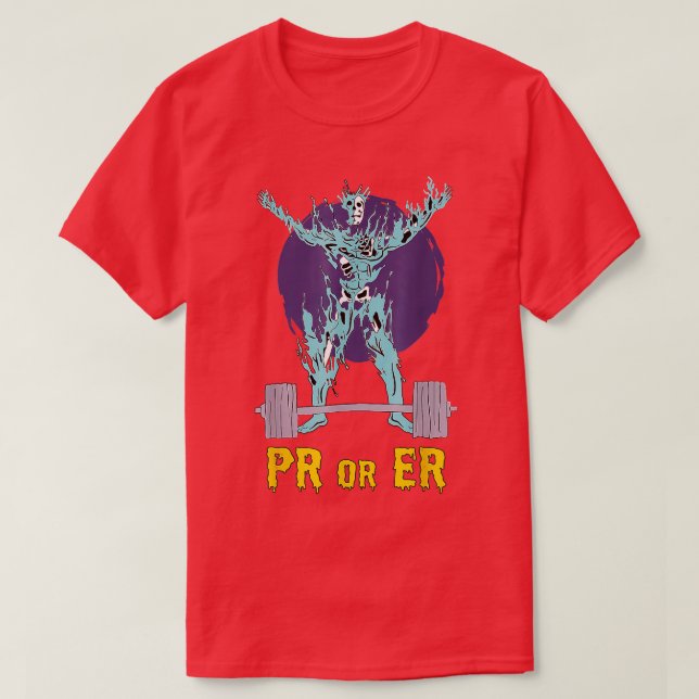 Camiseta PR O Er Halterofilia Construcción de cuerpos Fitne (Diseño del anverso)