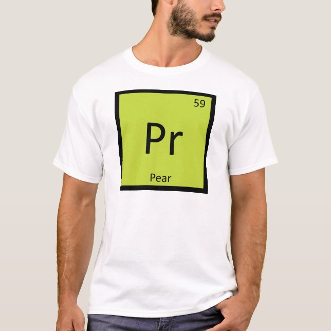 Camiseta Pr - Química de la Fruta de Pera Símbolo de la Tab (Anverso)