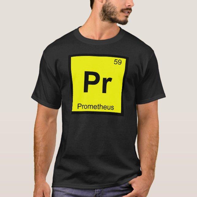 Camiseta Pr - Tabla Periódica De Química Prometheus Titan (Anverso)