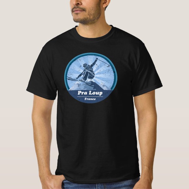 Camiseta Pra-Loup Station de ski - Skieur (Anverso)