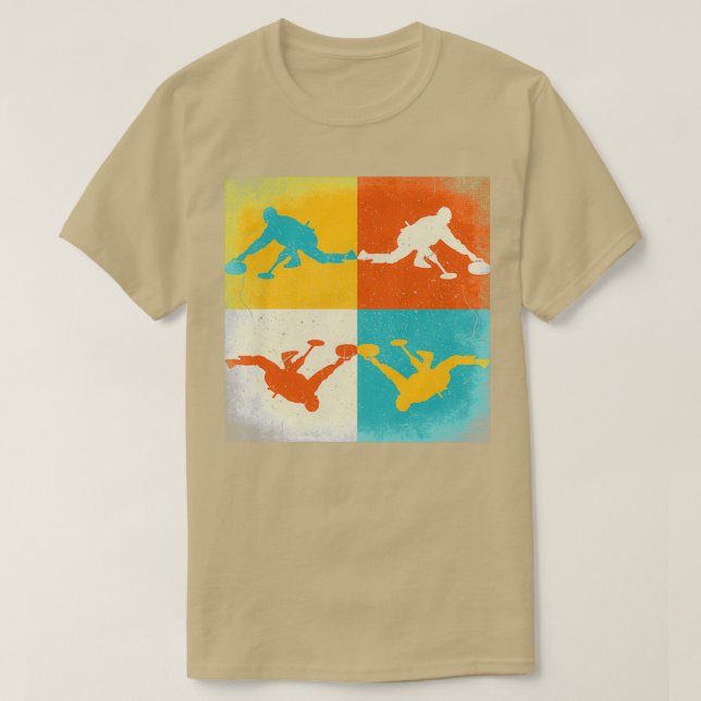 Camiseta Práctica de curado Cuadrados retro (Diseño del anverso)