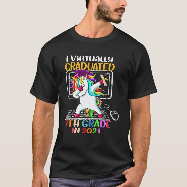 Camiseta Prácticamente Gradué 7° Grado 2021 Un (Anverso)