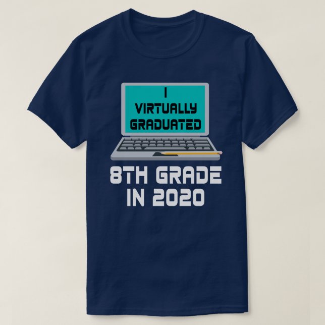 Camiseta Prácticamente me gradué 8º grado en 2020 (Diseño del anverso)