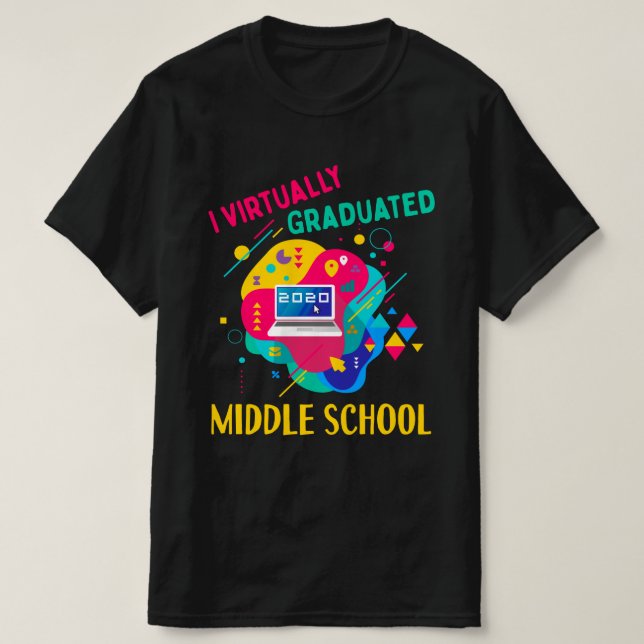 Camiseta Prácticamente ME gradué EN LA ESCUELA MEDIA EN 202 (Diseño del anverso)