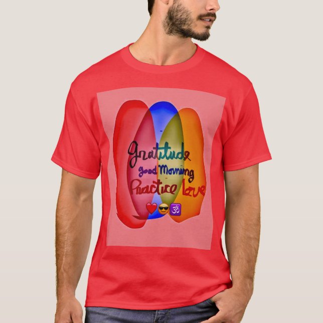 Camiseta PracticeLove Gratitude Greet de D.Flynn (Anverso)