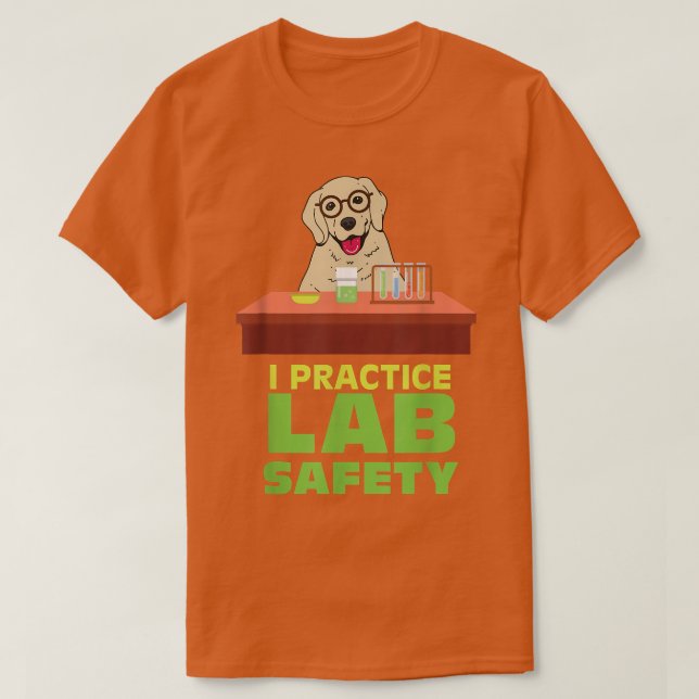 Camiseta Practico Laboratorio Seguridad Graciosa Labrador C (Diseño del anverso)