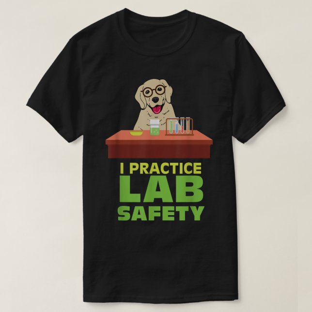 Camiseta Practico Laboratorio Seguridad Graciosa Labrador C (Diseño del anverso)