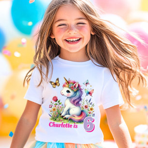 Camiseta Pradera de flores silvestres de cumpleaños de unic