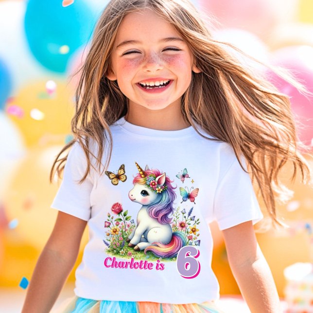 Camiseta Pradera de flores silvestres de cumpleaños de unic (Subido por el creador)