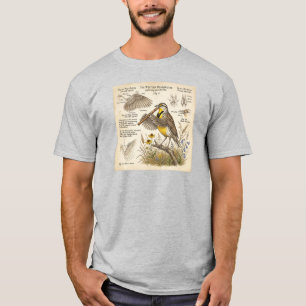 Camiseta Pradera Occidental Estornino Tocando Flauta – Pája
